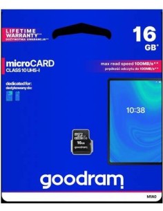 Micro SD 16 GB class 10 UHS-I Goodram