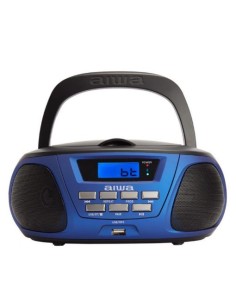 AIWA BBTU-300BL BoomBox BLU Portatile con CD / USB / AUX /BT e Radio FM/AM