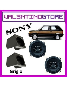 Kit 2 Casse Altoparlanti Sony - Fiat Panda 1 serie Grigio - Anteriori 100mm Coax