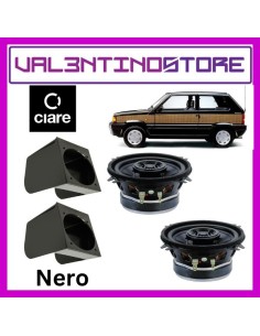 Kit 2 Casse Altoparlanti Ciare - Fiat Panda 1 serie Nero - Anteriori 100mm Coax