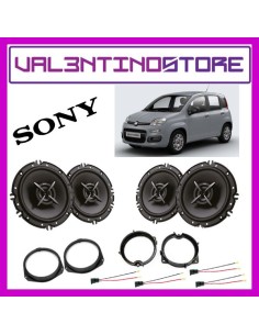 Kit 4 Casse Altoparlanti Sony - Fiat Panda 3 serie - Anteriori e Posteriori 165mm Coax