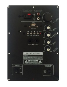 Modulo Amplificatore 100w max con uscita per secondo Diffusore - Player Usb sd Bt