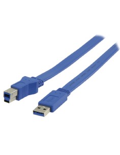 Cavo USB 3.0 USB A Maschio - USB-B Male Piatto 2.00 m Blu