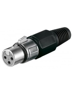 Presa XLR per microfono- 3 Pin - con meccanismo di bloccaggio e scarico trazione avvitato