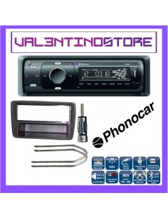 AUTORADIO PHONOCAR VM063 + KIT MONTAGGIO PER FIAT PANDA DAL 2003 AL 2010 RADIO 1 DIN