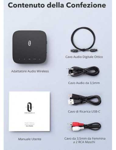 Trasmettitore wireless Bluetooth 5.0 Ricevitore Adattatore USB AUX 3,5 mm per TV 