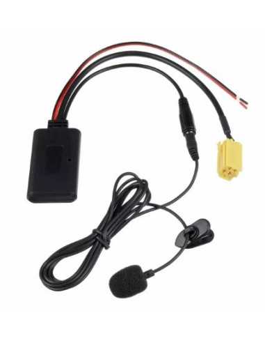 Fydun Cavo audio Bluetooth Connettore audio per auto Adattatore per cavo audio MP3 per auto Bluetooth con microfono Kit adatto per Mercedes‑ W169 W221 W251 W245 